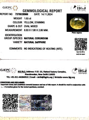 1.65/CT Natural Ceylonese Pukhraj with Govt Lab Certificate-4551